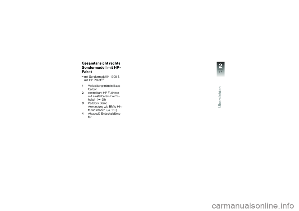 BMW MOTORRAD K 1300 S 2011  Betriebsanleitung (in German) 
 : 
  \b   \b         
    
 8   	 
    	 
         6 
 6 \b   
 
      \b  	 
   \b 	 
                      ( 
   
 # 5 
  (  
  	       