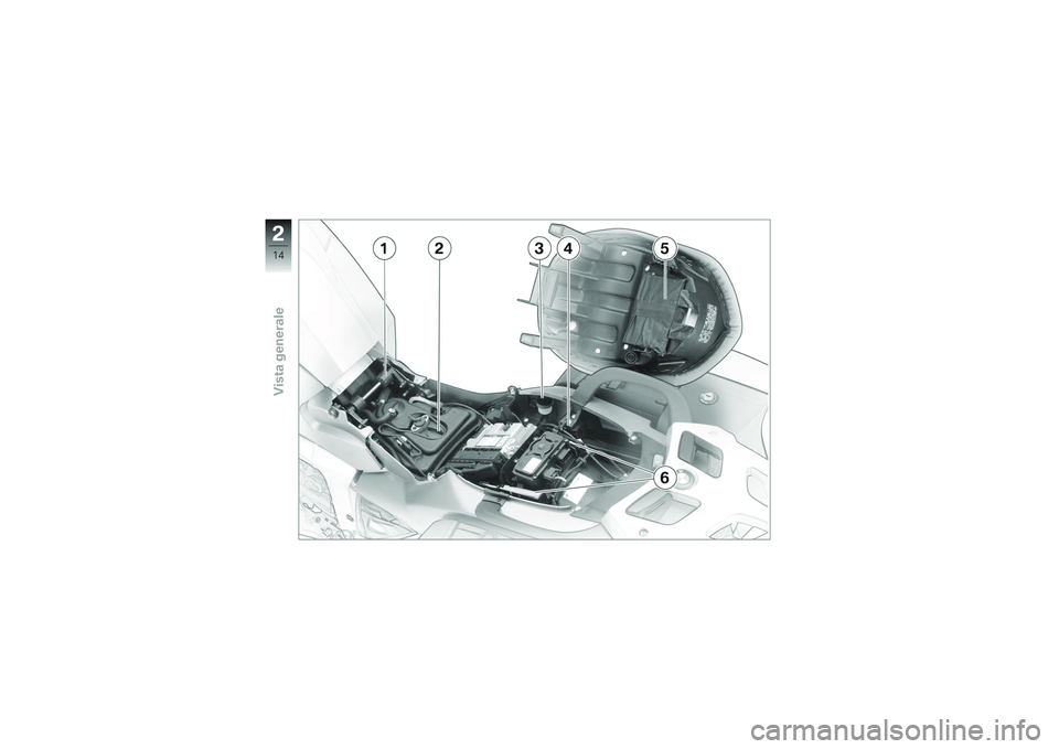 BMW MOTORRAD K 1200 GT 2007  Instruktionsbok (in Swedish) 214zVista generale 