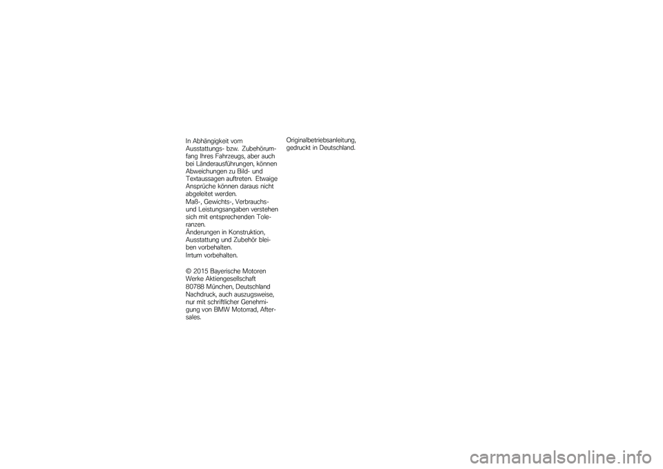 BMW MOTORRAD K 1600 GTL 2014  Betriebsanleitung (in German) �� ���	�"��
��
�&��� �����\f����\b���\f��
�� ����( �)�\f���	�*�
�\f����\b��
 ��	�
�� ��\b�	�
���\f�
��+ �\b���
 �\b�\f��	��� �,�"����
�\b�\f���-�	�
�\f�