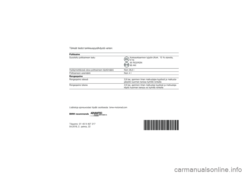BMW MOTORRAD K 1600 B 2018  Käsikirja (in Finnish) �%����
��
 �
��
��\b�
 �
��	������ ��������
� �\f���
�
�	�8
����������
�7��\b���
�
��
� � �\b��
�
�\b���	�
�
�	 ����
��6�\b���
��\b��
���	��	�
�	 ��