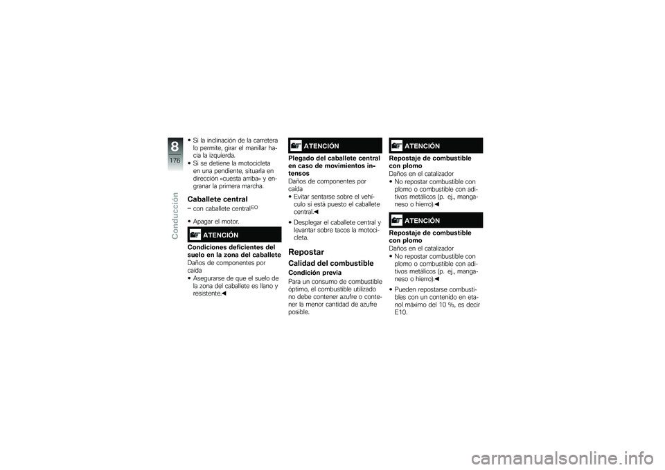 BMW MOTORRAD F 750 GS 2018  Manual de instrucciones (in Spanish) �,� �� ����������&� �� �� ���	�	����	��� ���	�
����" �\b��	��	 �� �
�������	 ������ �� �� �\f�
���	���
�,� �� ������� �� �
������