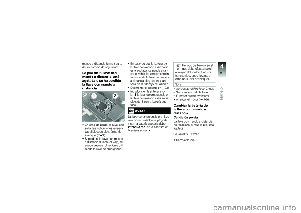 BMW MOTORRAD F 750 GS 2018  Manual de instrucciones (in Spanish) �
���� � ��������� ���	�
�� ���	���� �
� ������
� �� ���\b�
�	�����
�;�	 �>���	 �� ��	 ���	�� �
�\b�
��	���\b �	 �����	��
��	 ����B
�	��\