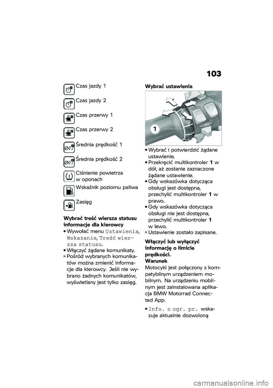 BMW MOTORRAD F 900 R 2020  Instrukcja obsługi (in Polish) ��	�G
���� �%���
� �U
���� �%���
� �,
���� ������� �U
���� ������� �,
�X���
��� ���	�
���� �U
�X���
��� ���	�
���� �,
��������� ��