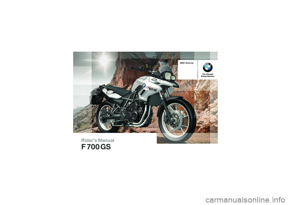 BMW MOTORRAD F 700 GS 2014  Riders Manual (in English) 