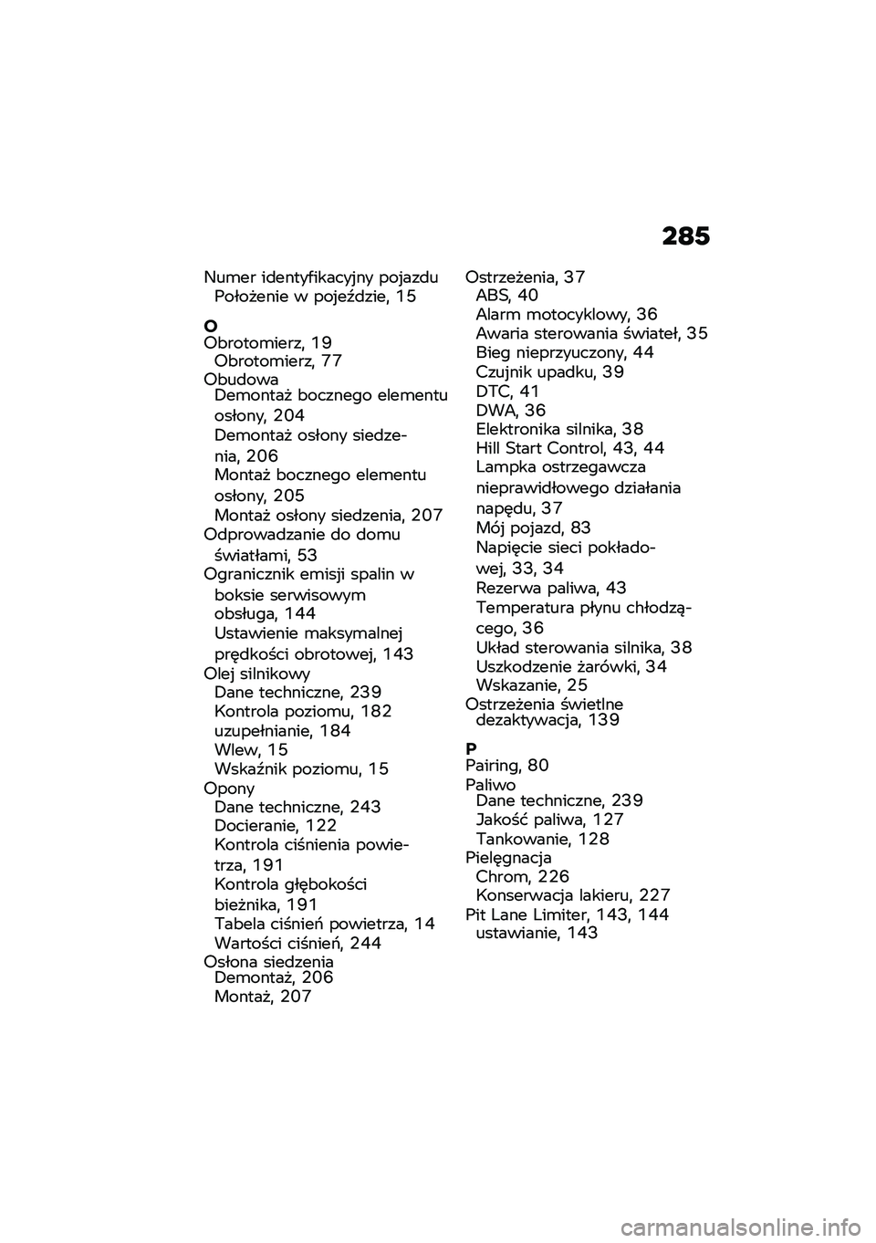 BMW MOTORRAD M 1000 RR 2021  Instrukcja obsługi (in Polish) ��E�0
�3��\b�� ��
�����-������%�� ���%���
��(�������� � ���%��.�
����
 �E�M
��5�&�����\b�����
 �E�O�5�&�����\b�����
 �T�T�5�&��
����+��\b���