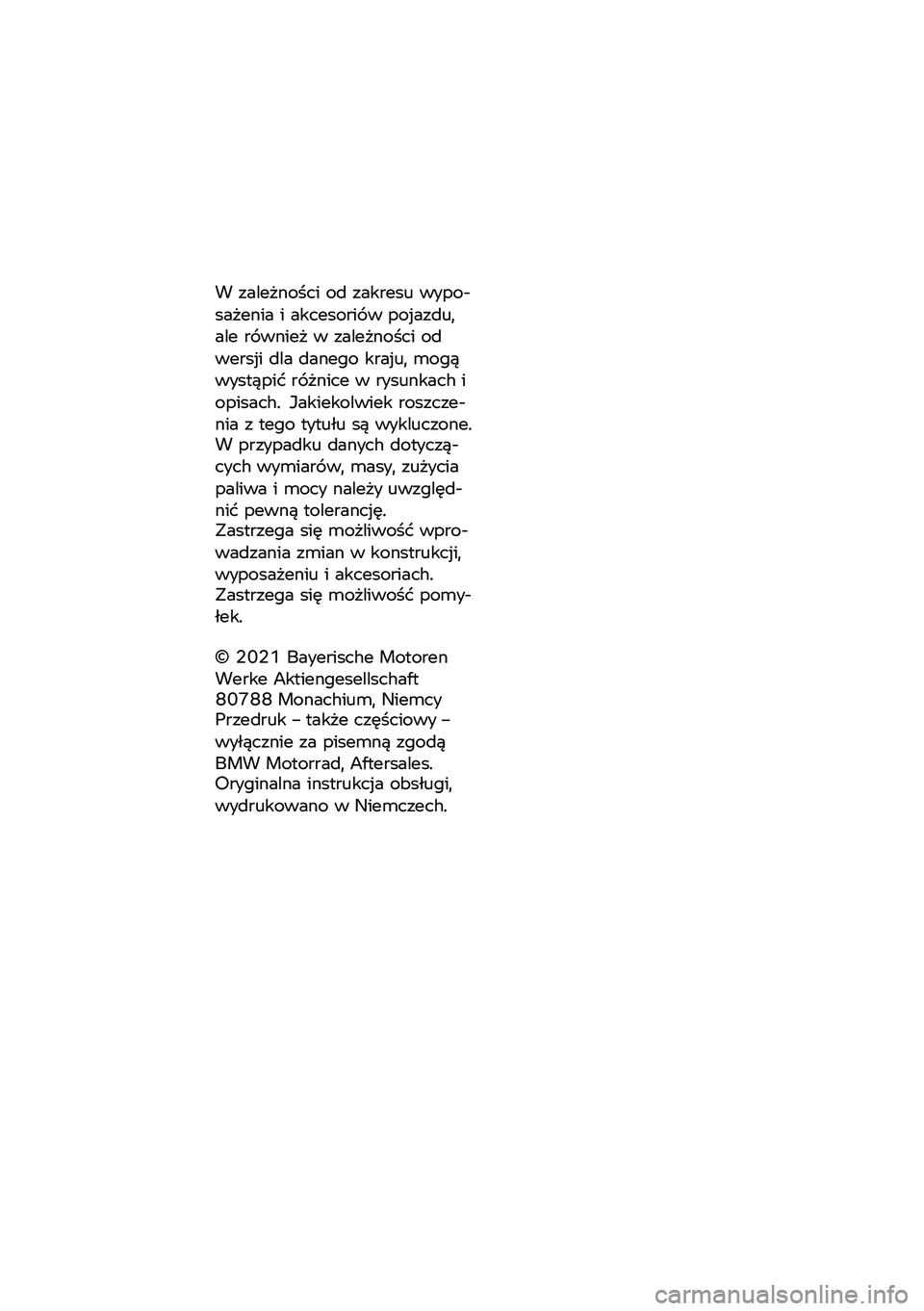 BMW MOTORRAD M 1000 RR 2021  Instrukcja obsługi (in Polish) �! �����"�\f��$�� �� ����
���\b �����%���"��\f�� � �������
��&� �������\b���� �
�&��\f���" � �����"�\f��$�� �����
��� ��� ���\f��(� �