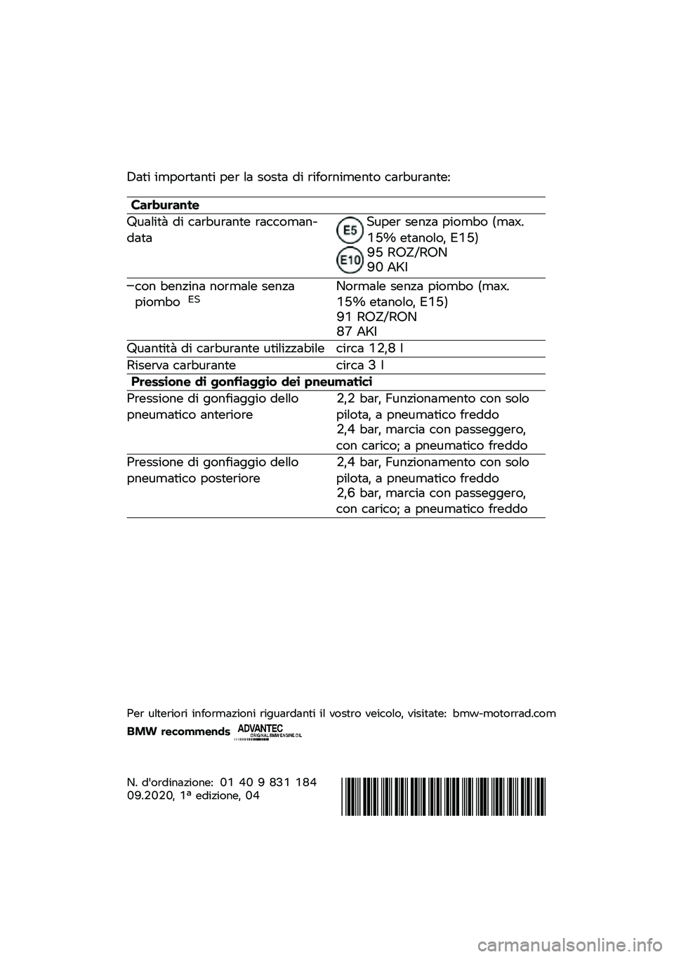 BMW MOTORRAD C 400 GT 2020  Libretto di uso e manutenzione (in Italian) �8���\f �\f�	�#��
���
��\f �#��
 �� ����� ��\f �
�\f���
�
�\f�	��
�� ���
� �\b�
��
���9
���������\b�	
�:�\b���\f��) ��\f ���
� �\b�
��
�� �
�����	��
�$�