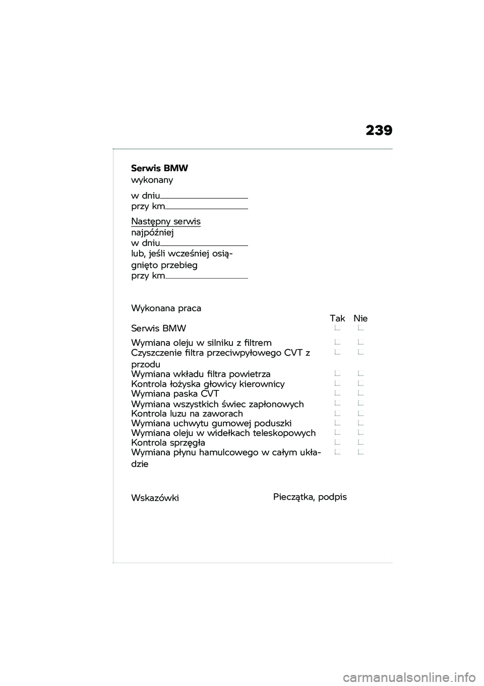 BMW MOTORRAD C 400 X 2020  Instrukcja obsługi (in Polish) ��I�G
��&��+�� ��(�
��������
� �
������� ��\b
�9����	��� ���������%�� �E����%� �
������&�
 �%���� ���������% ����)�$����	�� ����