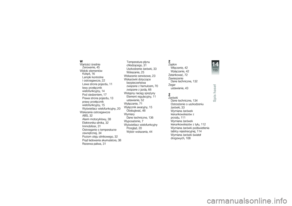 BMW MOTORRAD C 600 SPORT 2014  Instrukcja obsługi (in Polish) ��������� ����
����"���������	 �0�3
���
��� ����\b���� ��8������	 �/�4
�:��\b��� ���������� �����\f������\f��	 �9�9
�:��� ������