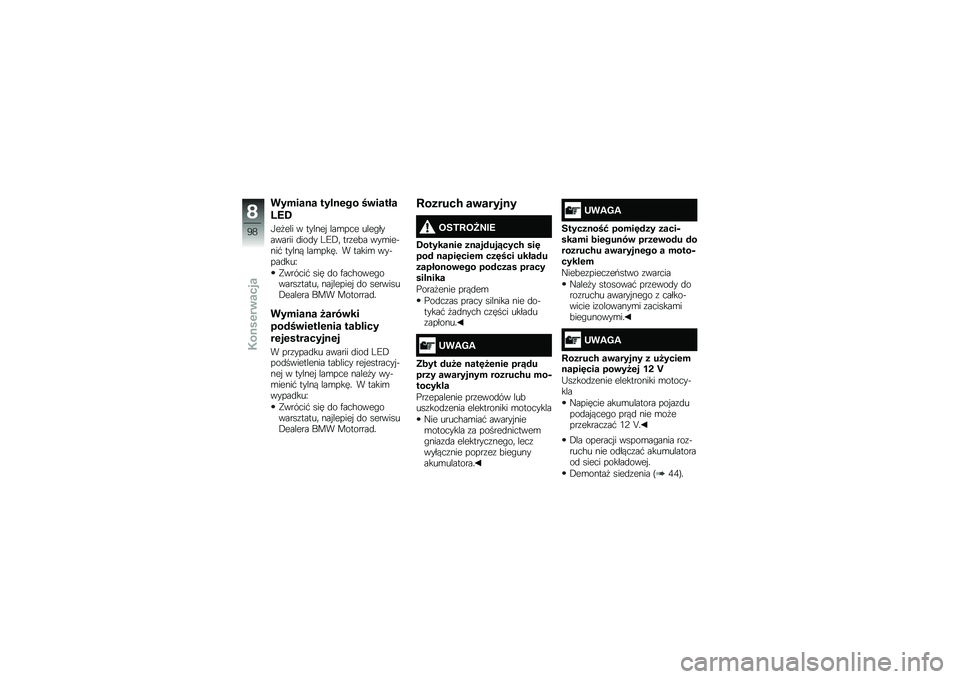 BMW MOTORRAD G 310 GS 2018  Instrukcja obsługi (in Polish) ������
� ����
�\f�� ��\b�����
�F�8�3
�-��
��� � ������  ���\b��� ����"�������� �
���
� �=�M�.�	 ���\f��!� ���\b���&���# ����� ���\b���