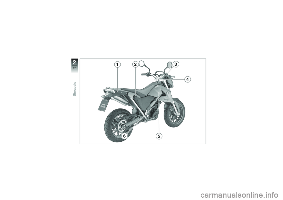 BMW MOTORRAD G650 XMOTO 2007  Manual de instrucciones (in Spanish) 212zSinopsis 