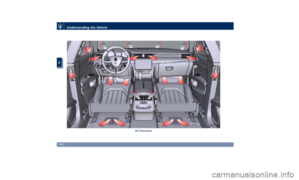 MASERATI QUATTROPORTE 2019  Owners Manual A/C Four-zoneUnderstanding the Vehicle
3
148 