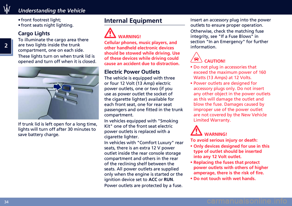MASERATI QUATTROPORTE 20222  Owners Manual �
�3�4 ���	�������	��� ��� �������
�A ����	� �������� ���
���>
�A ����	� ����� �	��
�� ���
����	�
�
�*�
��$� �;��$���
�� �������	�