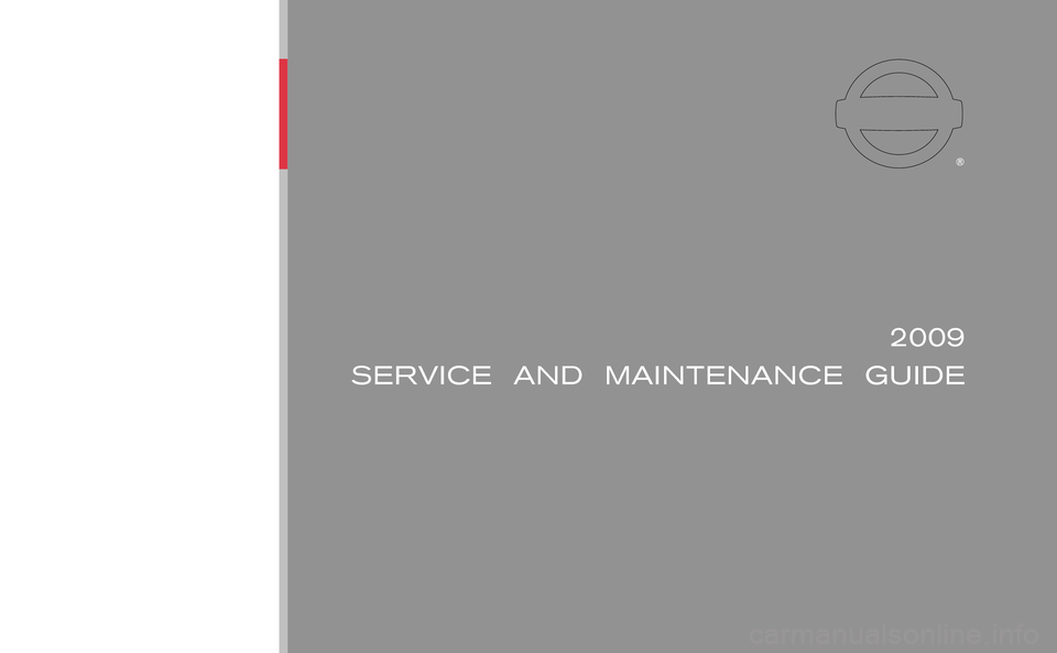 NISSAN VERSA HATCHBACK 2009 1.G Service And Maintenance Guide 