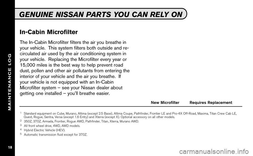 NISSAN VERSA HATCHBACK 2009 1.G Service And Maintenance Guide 