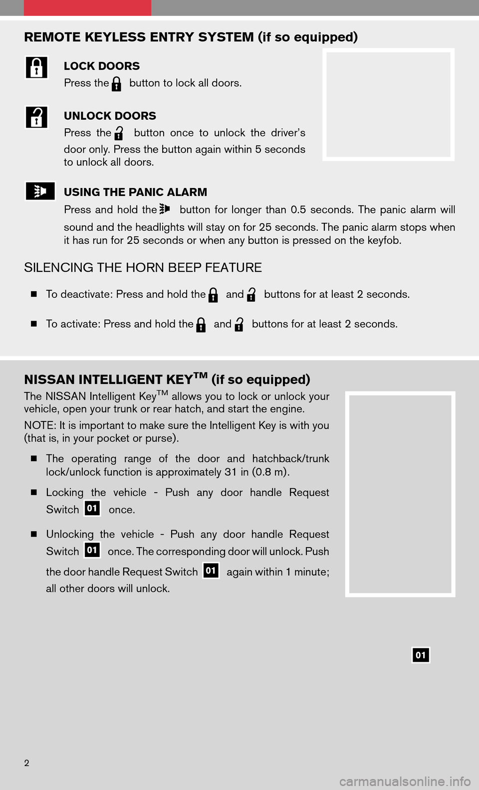 NISSAN VERSA HATCHBACK 2009 1.G Quick Reference Guide 
