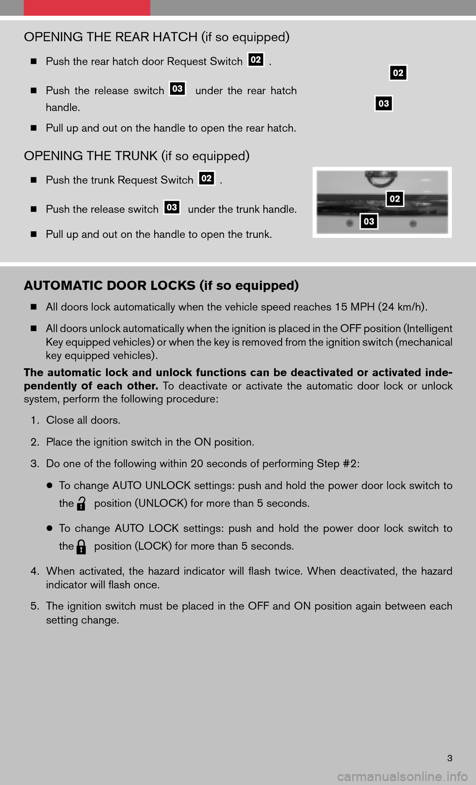 NISSAN VERSA HATCHBACK 2009 1.G Quick Reference Guide 