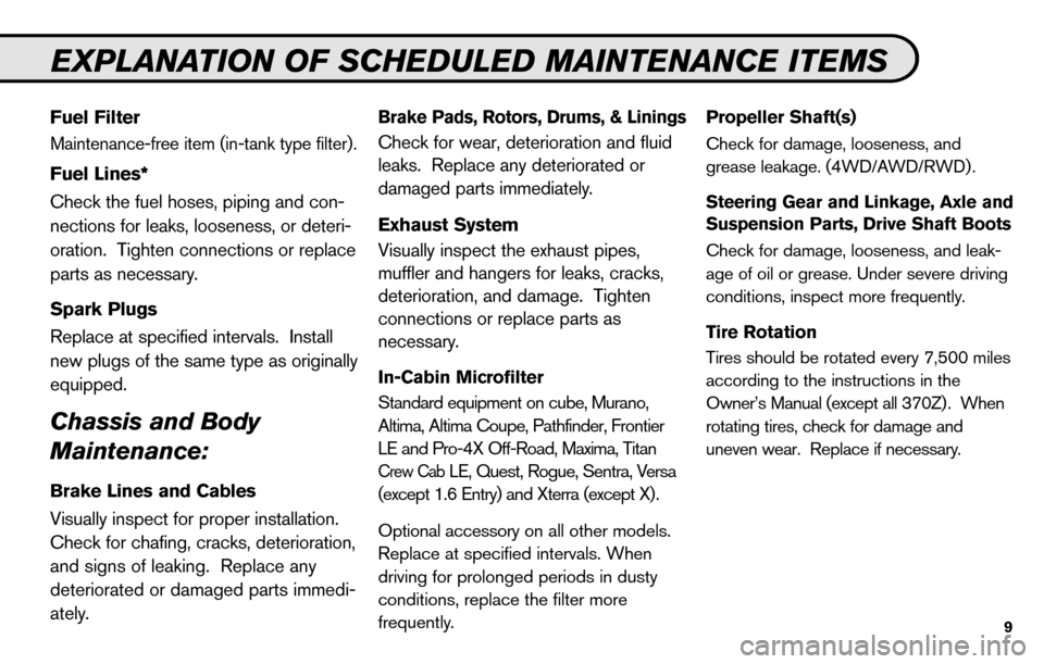 NISSAN VERSA HATCHBACK 2010 1.G Service And Maintenance Guide 