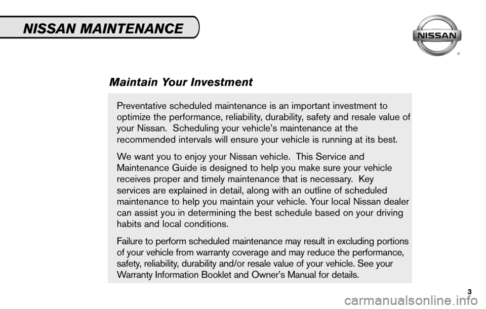 NISSAN VERSA HATCHBACK 2010 1.G Service And Maintenance Guide 