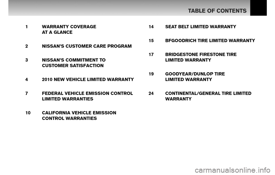 NISSAN CUBE 2010 3.G Warranty Booklet 
