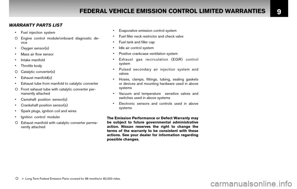 NISSAN CUBE 2010 3.G Warranty Booklet 