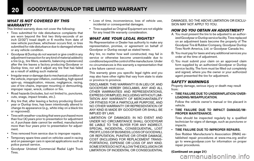 NISSAN CUBE 2010 3.G Warranty Booklet 