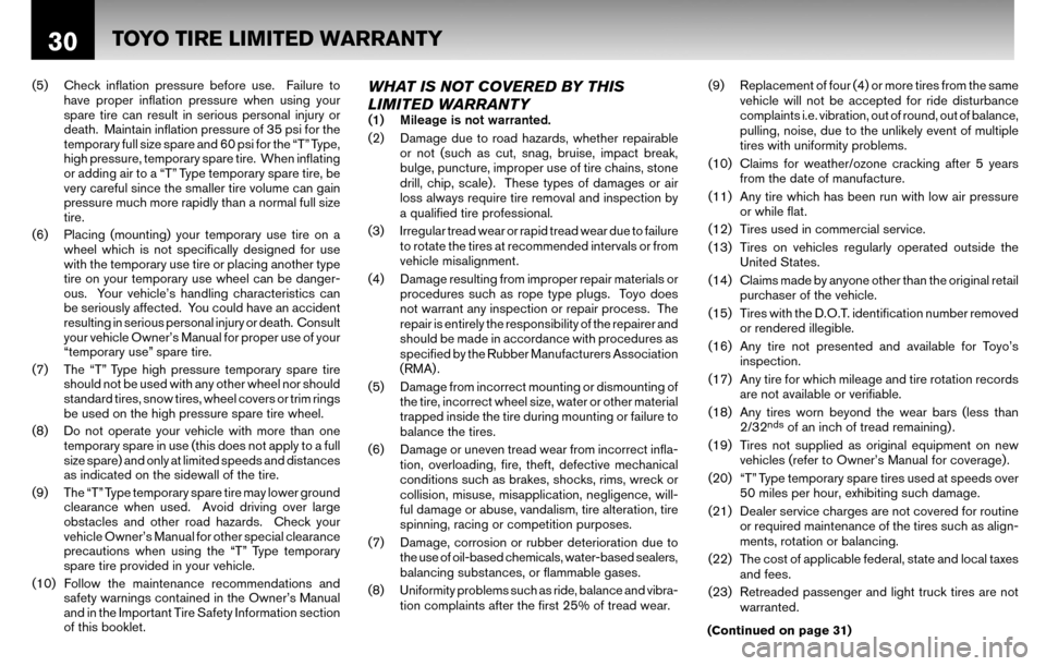 NISSAN CUBE 2010 3.G Warranty Booklet 
