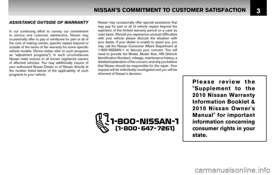 NISSAN CUBE 2010 3.G Warranty Booklet 