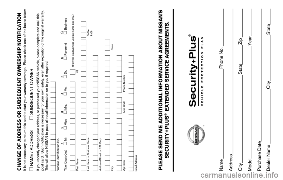 NISSAN CUBE 2010 3.G Warranty Booklet 