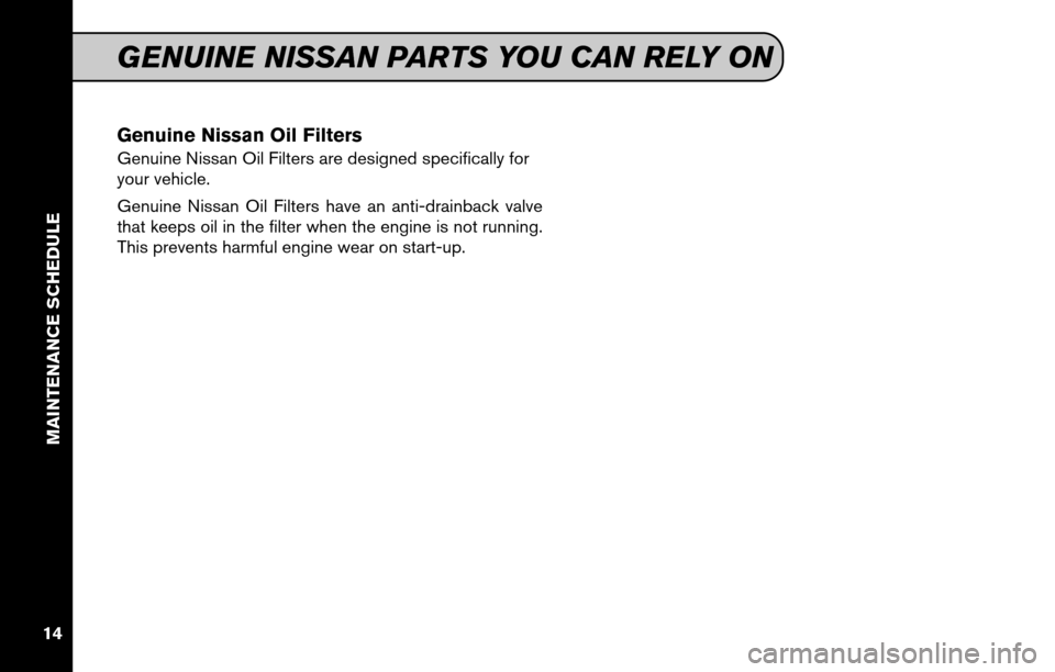 NISSAN XTERRA 2011 N50 / 2.G Service And Maintenance Guide 