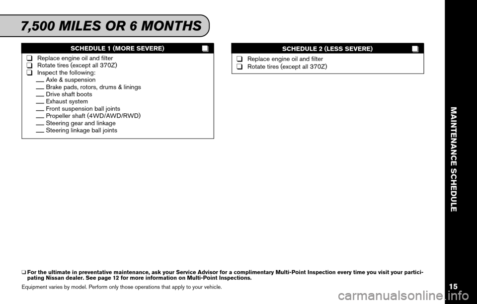 NISSAN XTERRA 2011 N50 / 2.G Service And Maintenance Guide 