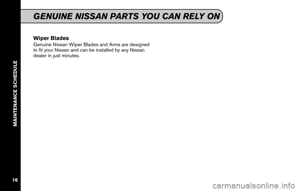 NISSAN XTERRA 2011 N50 / 2.G Service And Maintenance Guide 