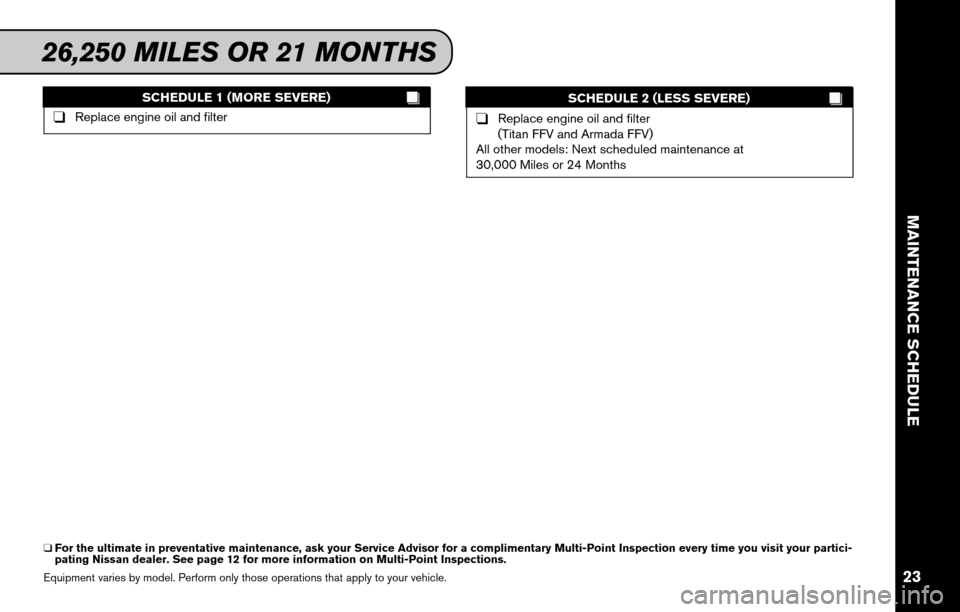 NISSAN XTERRA 2011 N50 / 2.G Service And Maintenance Guide 