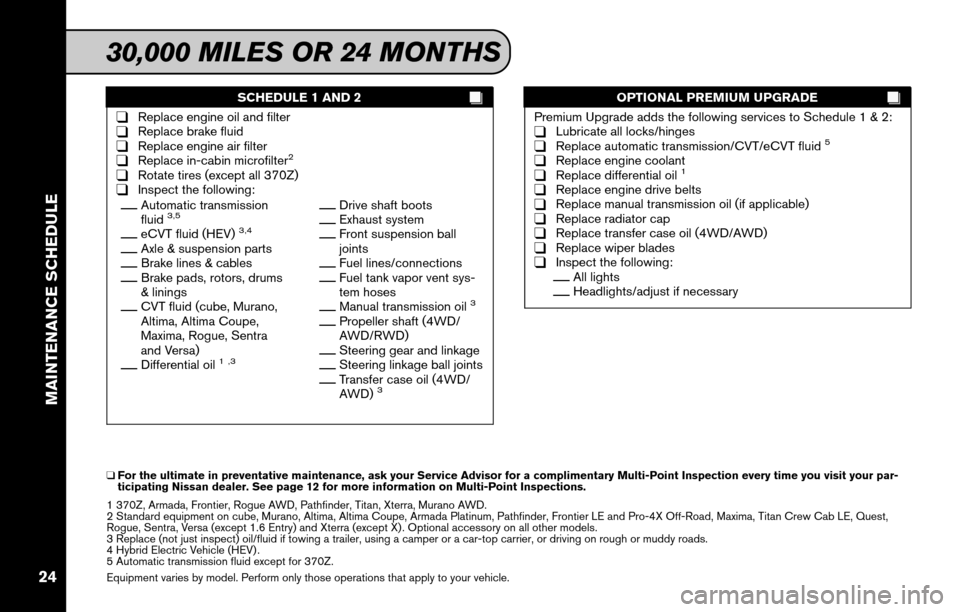NISSAN XTERRA 2011 N50 / 2.G Service And Maintenance Guide 
