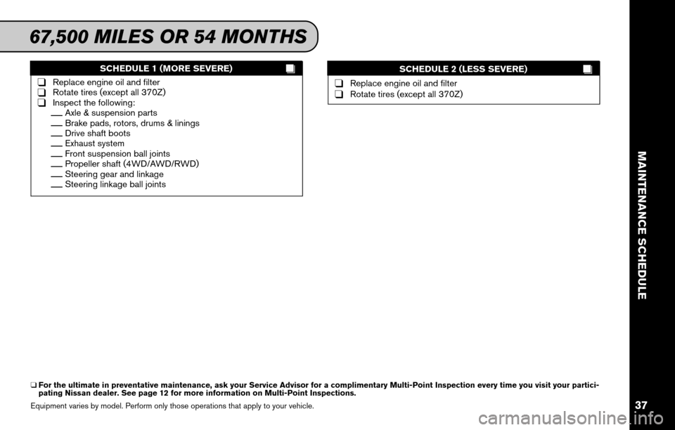 NISSAN XTERRA 2011 N50 / 2.G Service And Maintenance Guide 