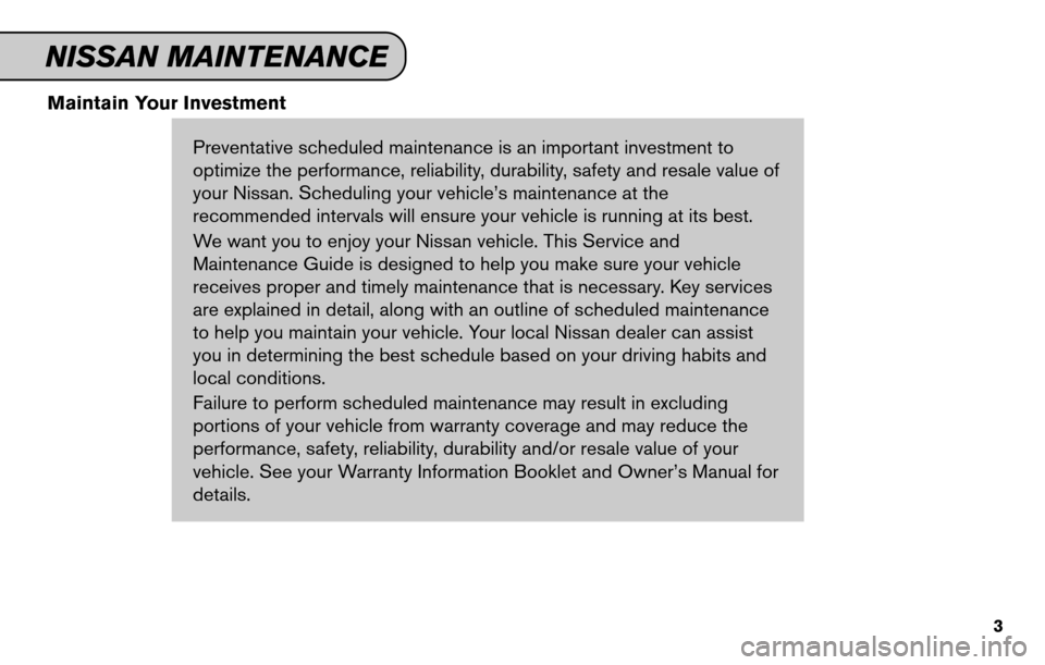 NISSAN XTERRA 2011 N50 / 2.G Service And Maintenance Guide 