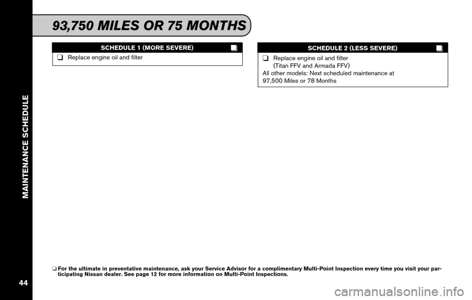 NISSAN XTERRA 2011 N50 / 2.G Service And Maintenance Guide 
