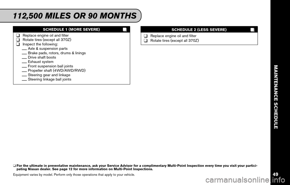 NISSAN XTERRA 2011 N50 / 2.G Service And Maintenance Guide 
