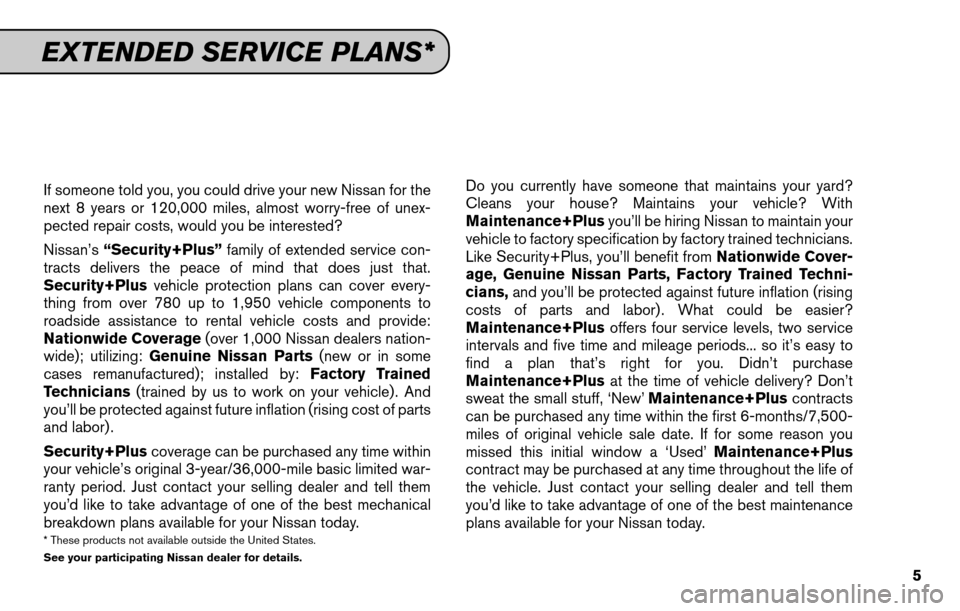 NISSAN XTERRA 2011 N50 / 2.G Service And Maintenance Guide 