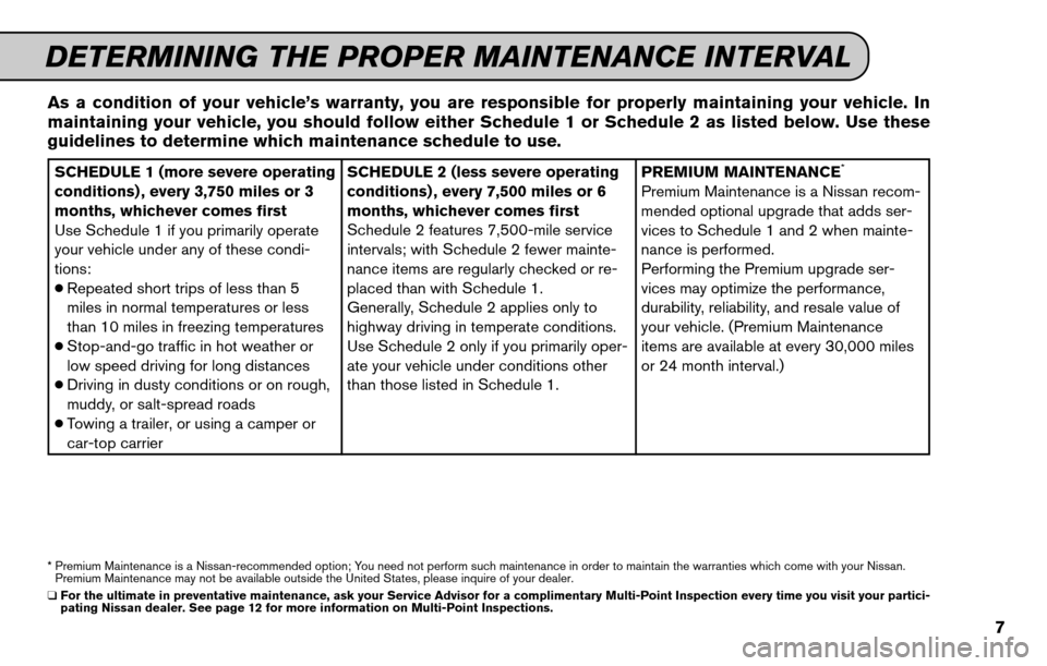 NISSAN XTERRA 2011 N50 / 2.G Service And Maintenance Guide 