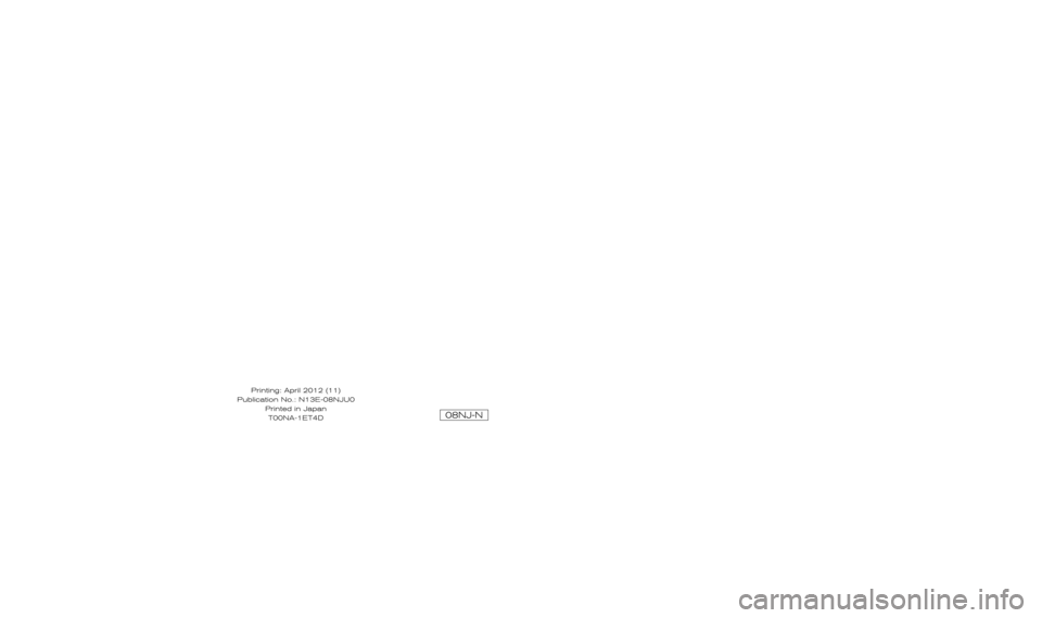 NISSAN MAXIMA 2015 A35 / 7.G 08IT Navigation Manual 