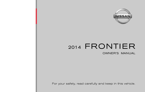 2014 NISSAN FRONTIER Owners Manual