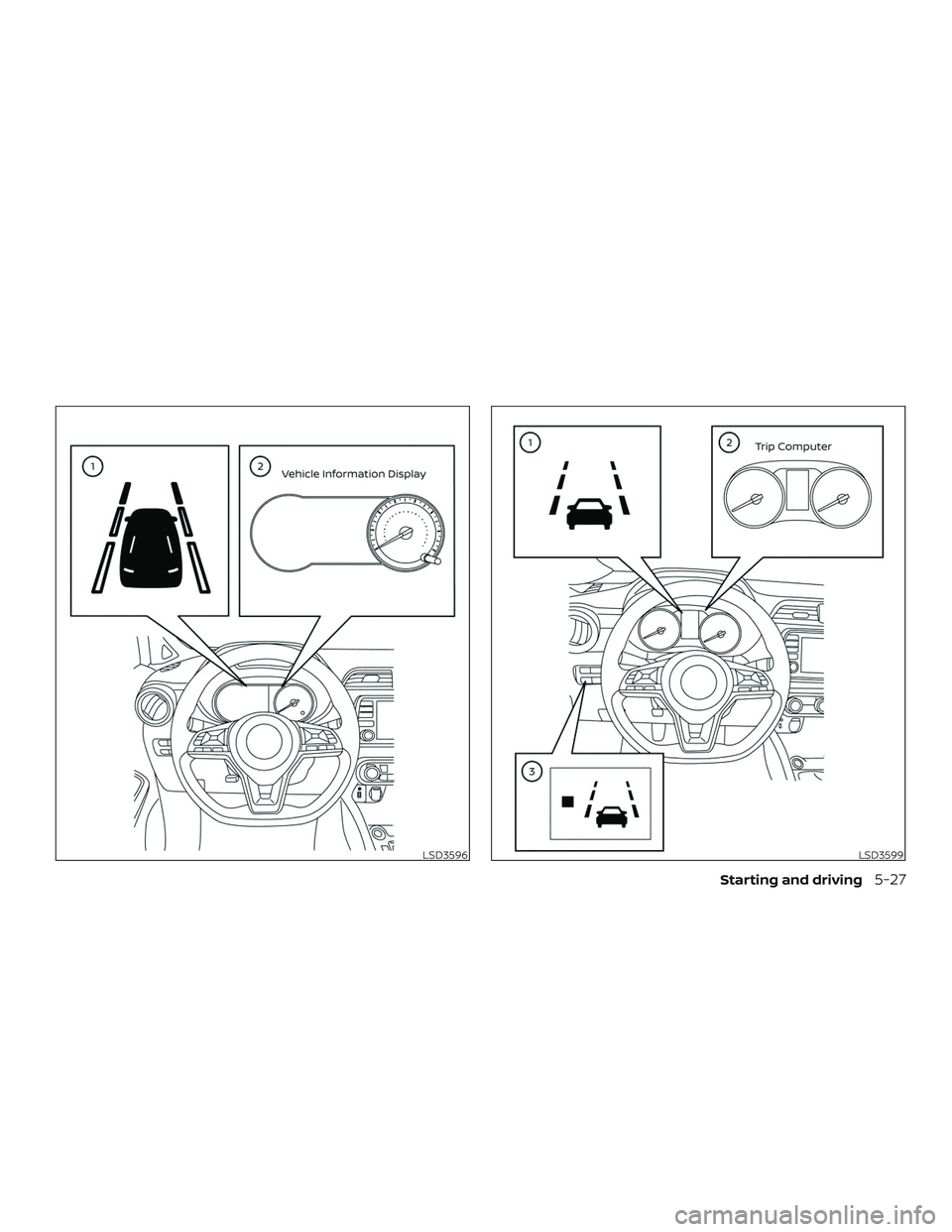 NISSAN VERSA NOTE 2020  Owner´s Manual LSD3596LSD3599
Starting and driving5-27 