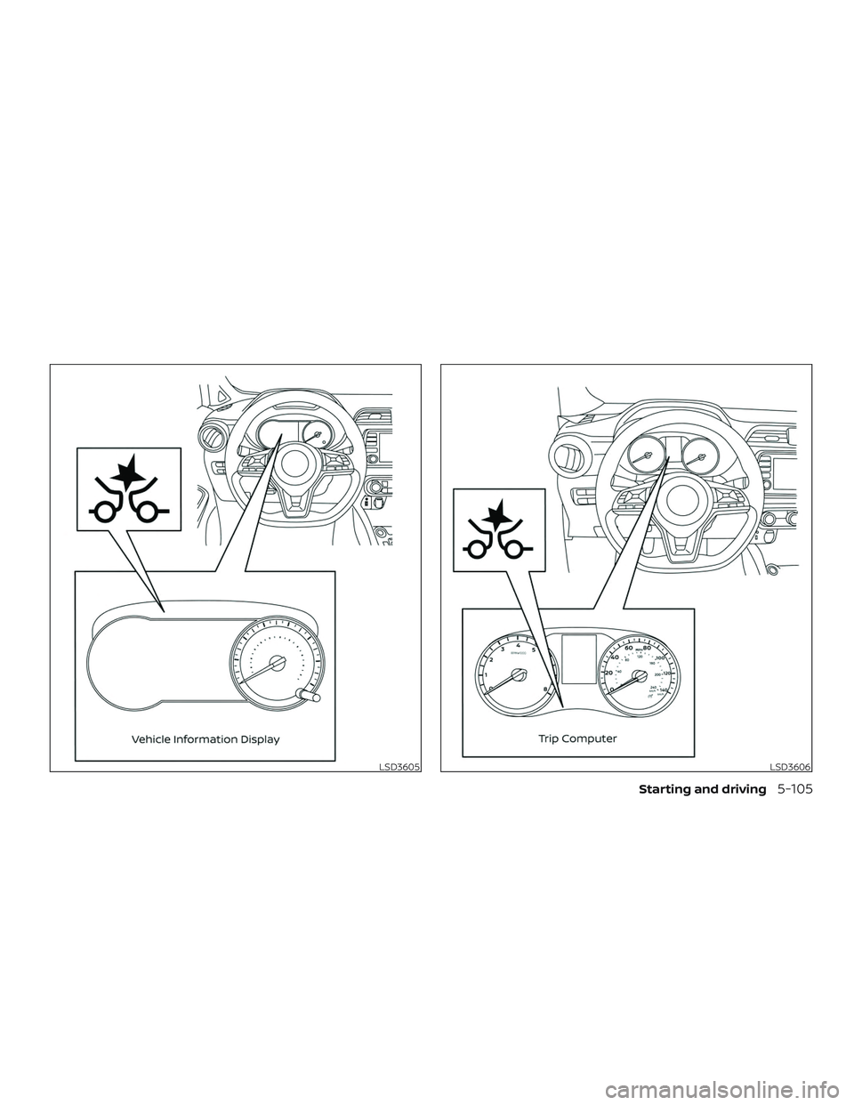 NISSAN VERSA NOTE 2020  Owner´s Manual LSD3605LSD3606
Starting and driving5-105 