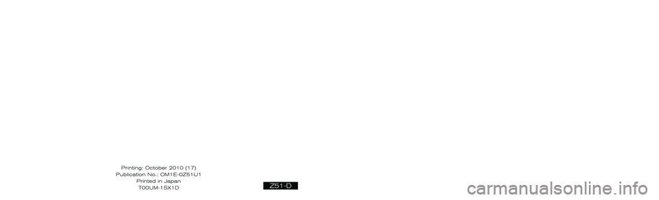 NISSAN MURANO 2011  Owner´s Manual 