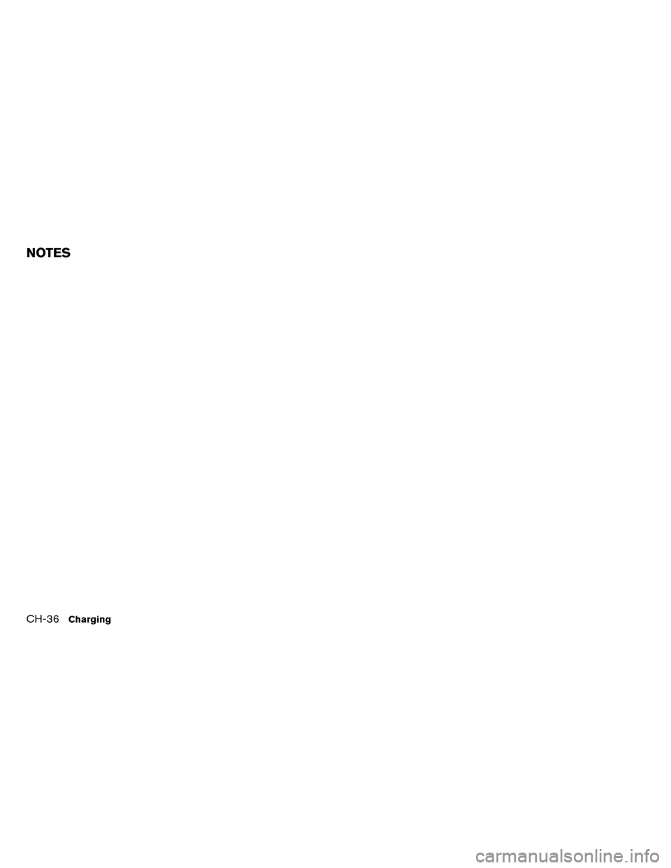 NISSAN LEAF 2015 1.G Owners Manual NOTES
CH-36Charging 