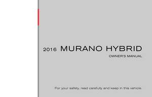 2016 NISSAN MURANO HYBRID Owners Manual