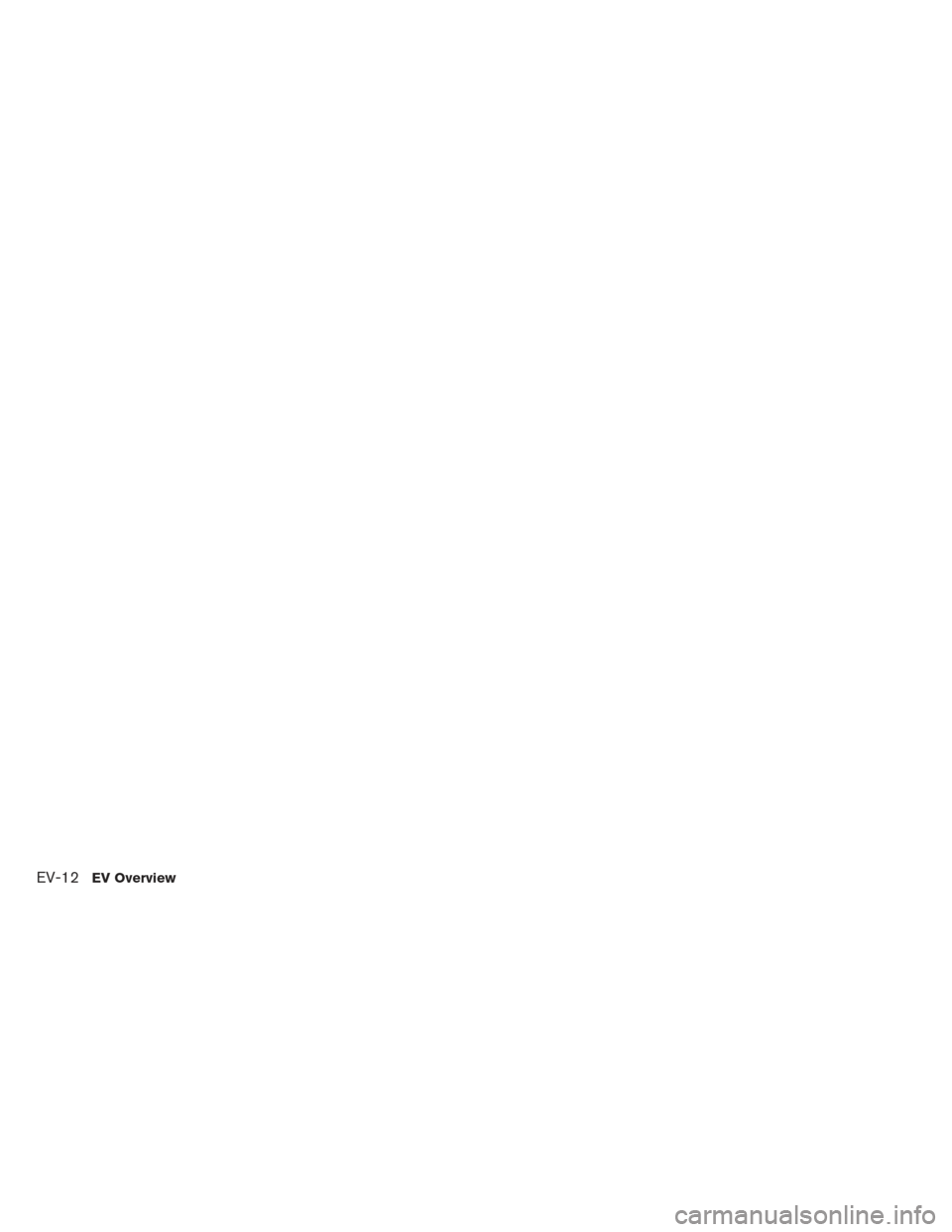 NISSAN LEAF 2017 1.G Owners Manual EV-12EV Overview 