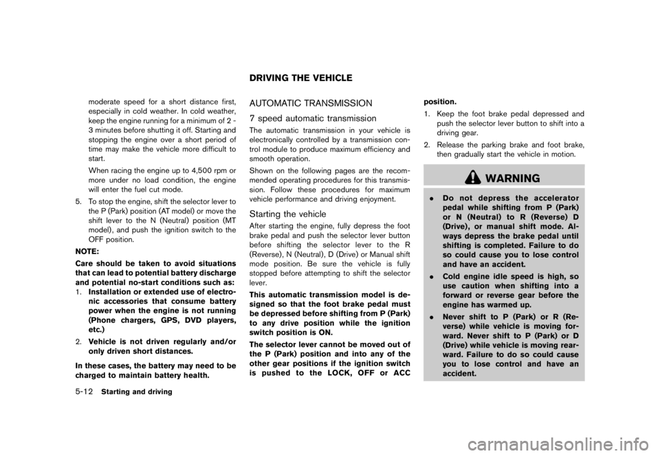 NISSAN 370Z 2012  Owners Manual 