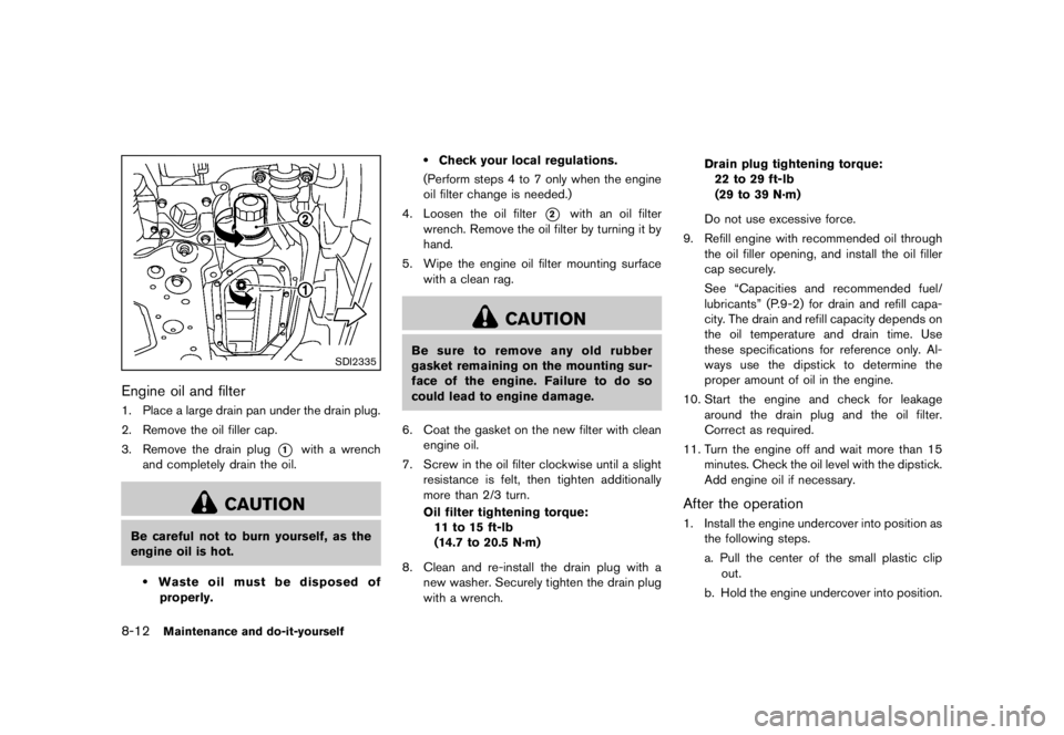 NISSAN 370Z 2012  Owners Manual 